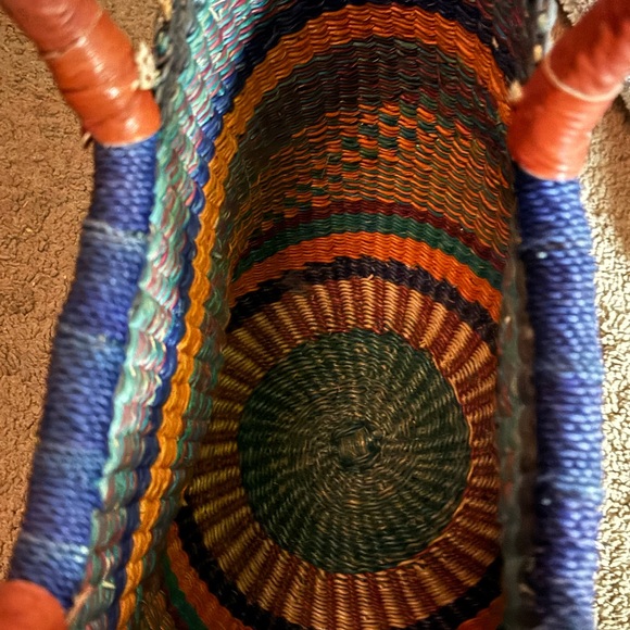 Multicolor African Woven Tote Bag - Picture 2 of 5